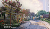 Tagore-inspired Walkways, Jogging Track and Reflexology Pathways