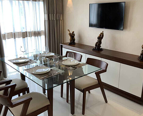 3BHK Model Furnished Dining Section